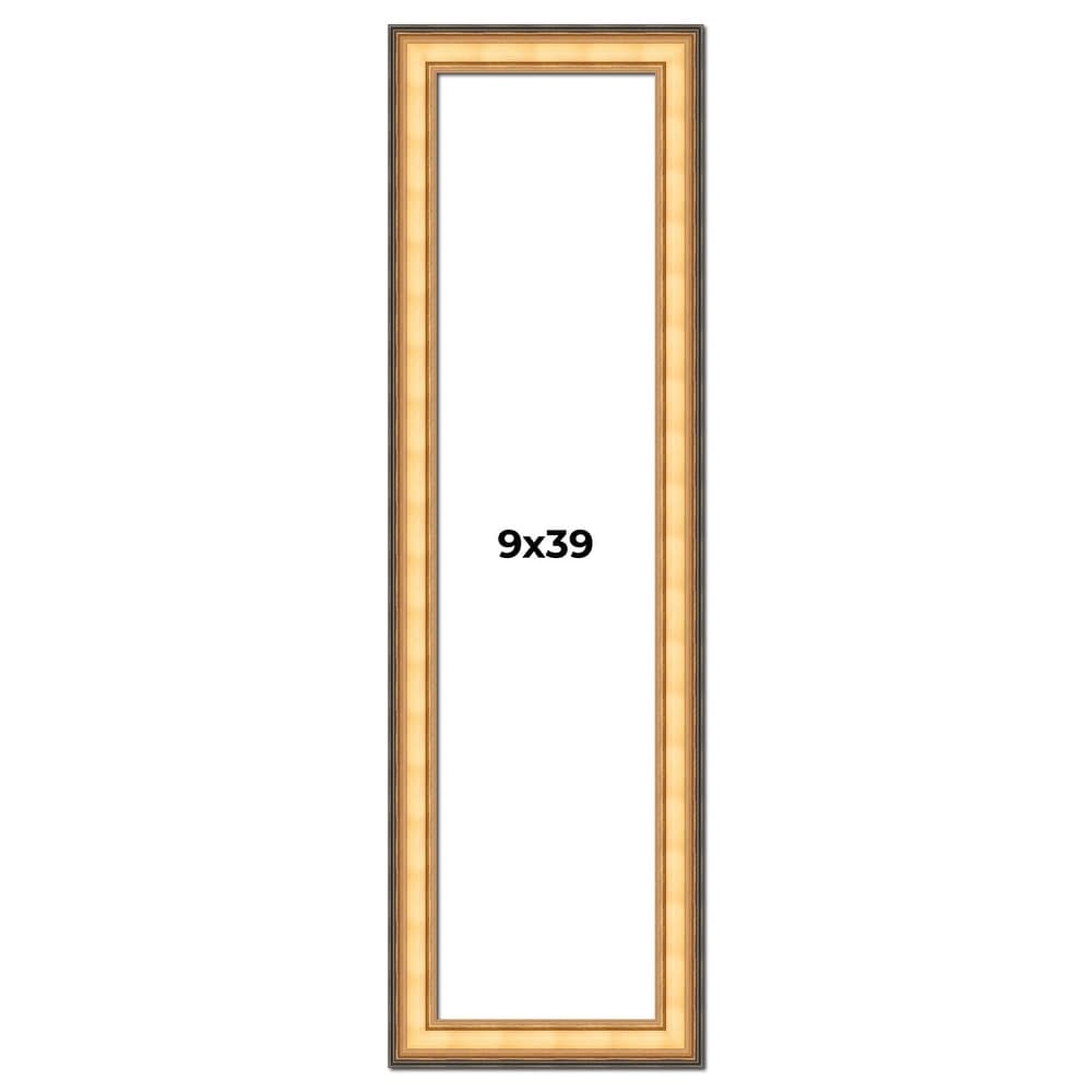 9x39 Frame Gold Plein Aire Solid Wood Picture Frame Width 2 Inches |