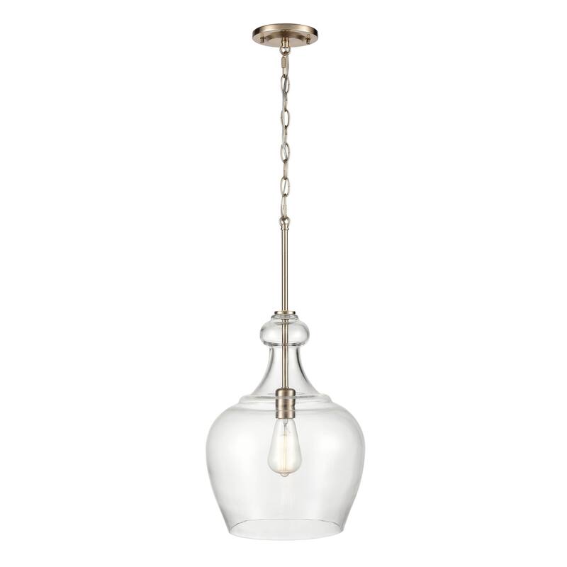 Millennium Lighting Corra 1 Light Pendant Fixture in Multiple Finishes with Glass Shade