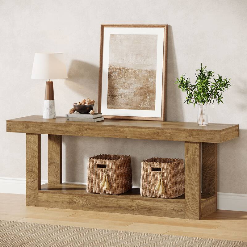 63 Inch TV Wooden Stand for with Open Storage