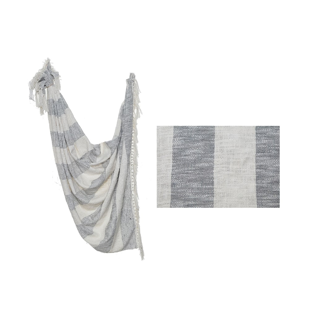 Cotton Slub Stripe Throw 50 X 60