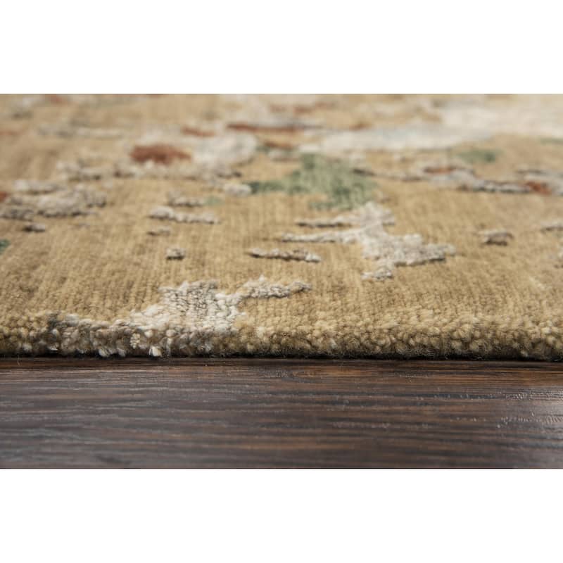 Alora Decor Noble Abstract Hand-knotted Wool Blend Rug