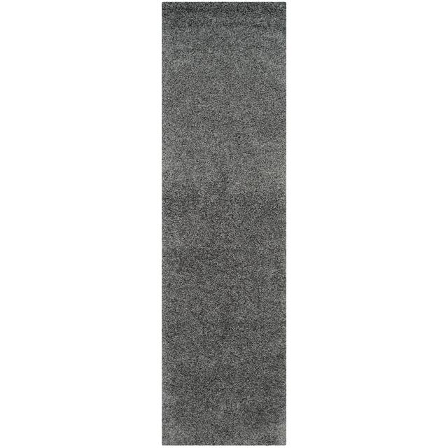 SAFAVIEH Laguna Shag Verdiana Solid Color 2-inch Thick Shag Rug - 2'3" x 6' Runner - Dark Grey