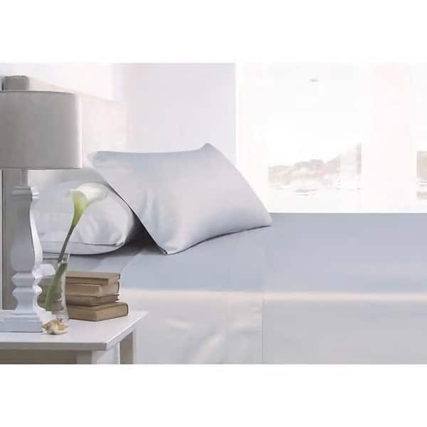 Egyptian Cotton 600 Thread Count Extra Deep Pocket Bed Sheet Set - Queen - Silver Grey