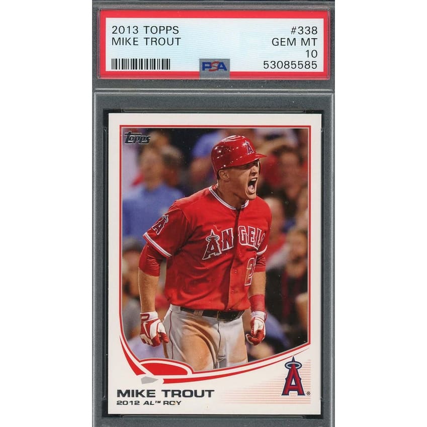 Mike Trout 2013 Topps Baseball Card #338 Graded PSA 10 - 8'6" x 11'6"