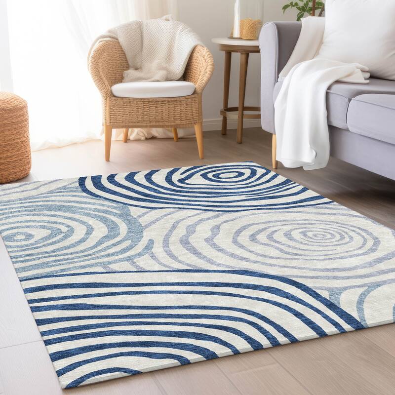 Machine Washable Indoor/ Outdoor Chantille Contemporary Dimensions Rug