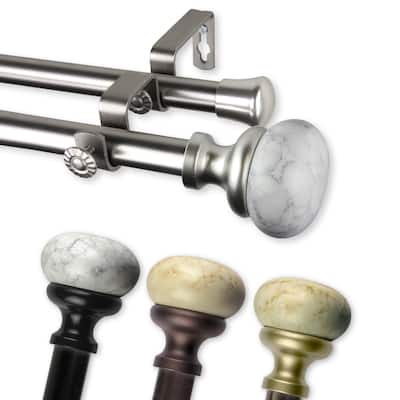 InStyleDesign Alf Adjustable Double Curtain Rod 13/16 inch dia.