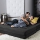 preview thumbnail 96 of 114, Jaxx Zipline Convertible Queen-size Sleeper Loveseat and Ottoman Set