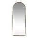 preview thumbnail 2 of 6, Chardean Contemporary Full Length Leaner Mirror by Christopher Knight Home 27.75" W x 2.00" D x 72.00" H - Mirror + Brushed Brass
