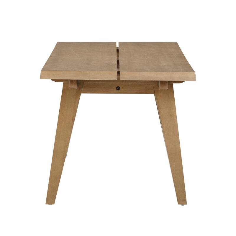 Andy Modern Farmhouse Solid Wood Extendable Dining Table