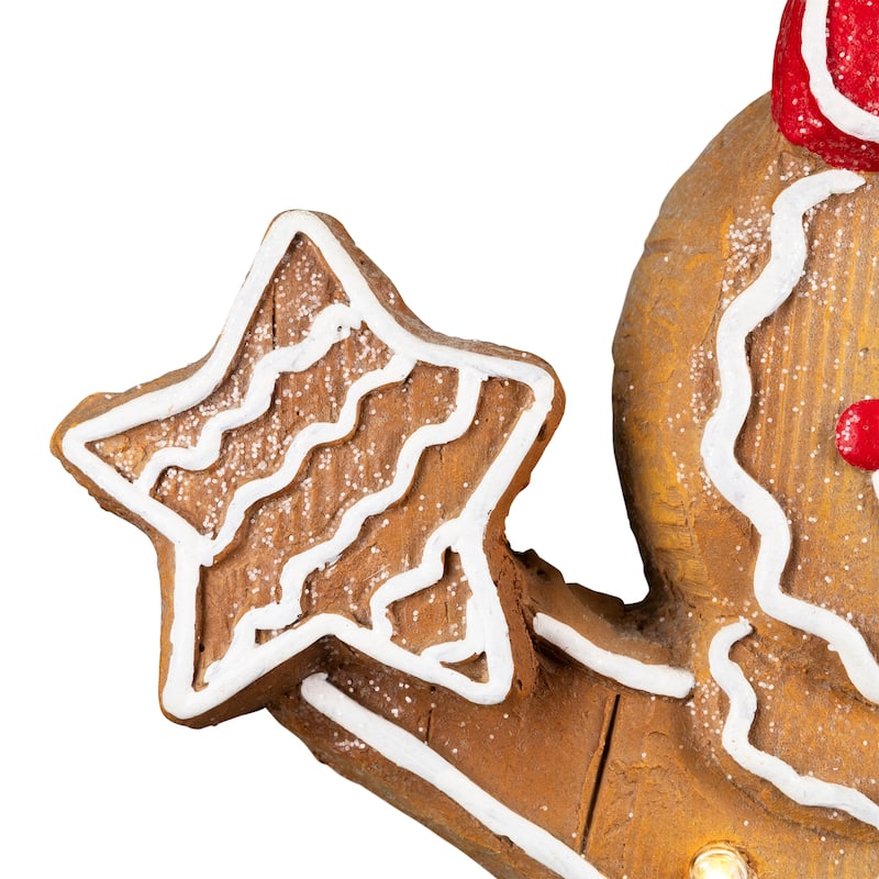 Lighted Gingerbread Cookie Girl Christmas Decoration - 14.5"