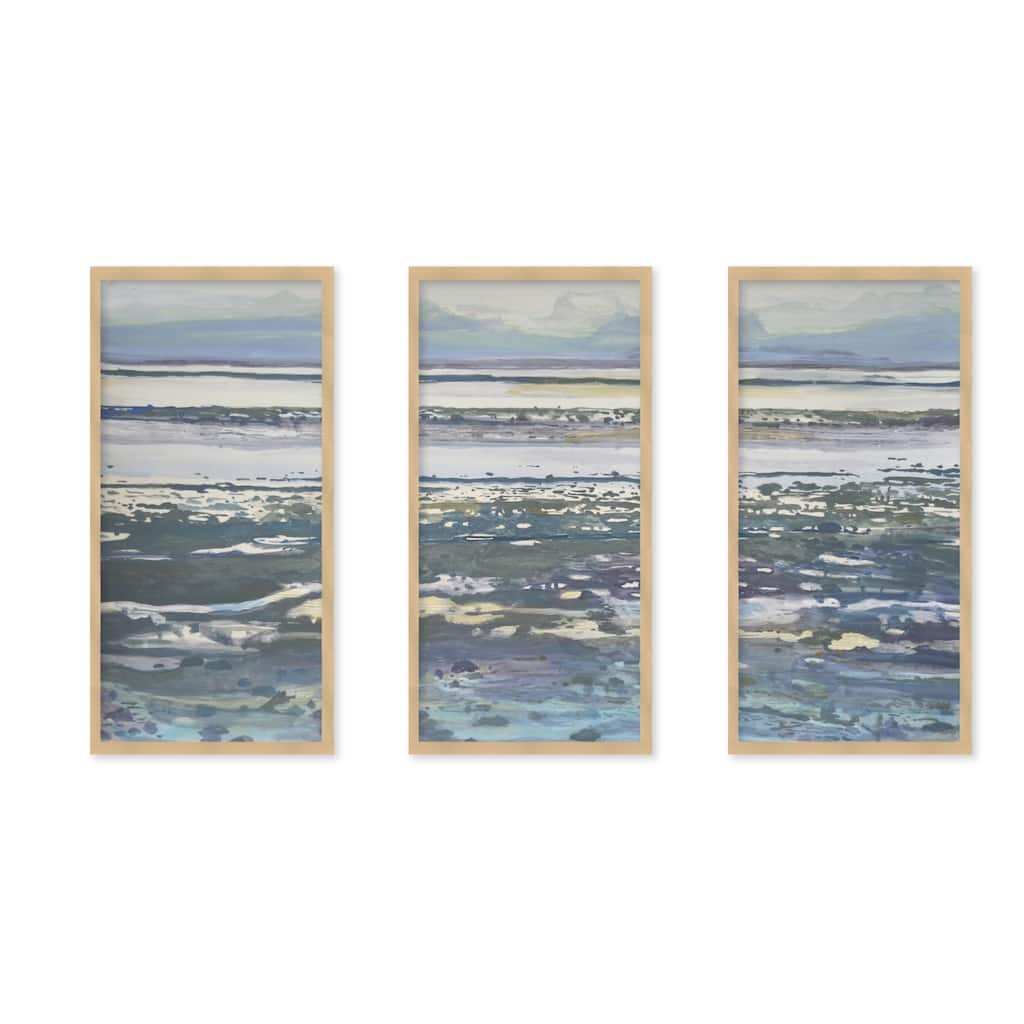 "Back To Abstract" Set of Three Framed Textured Wall Art - Multi-Color
