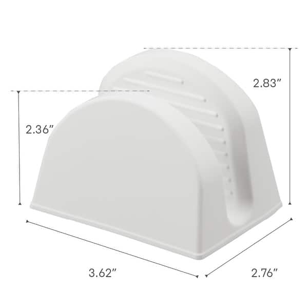 dimension image slide 1 of 2, Yamazaki Home Magnetic Pot Holders - Set of 2, Silicone - L 2.76 x W 3.62 x H 2.83 inches
