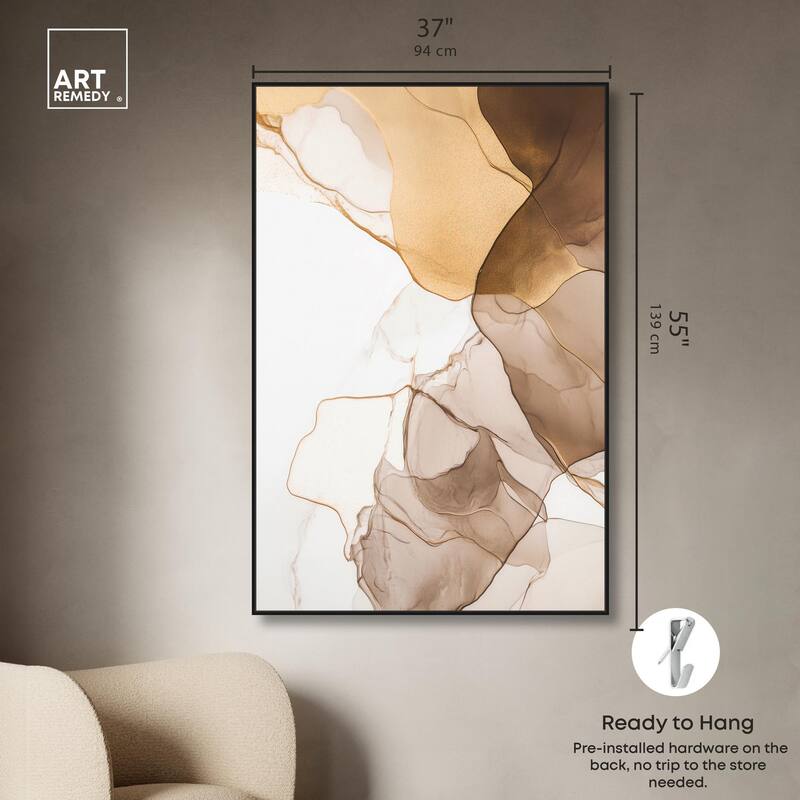 Sepia Silk Streams Canvas by Art Remedy