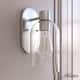 Option Brushed Nickel-Clear Seeded Glass