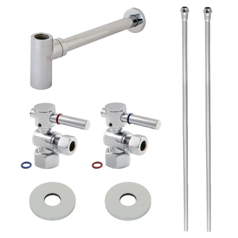 Kingston Brass Trimscape Modern Plumbing Sink Trim Kit with Bottle Trap - Polished Chrome