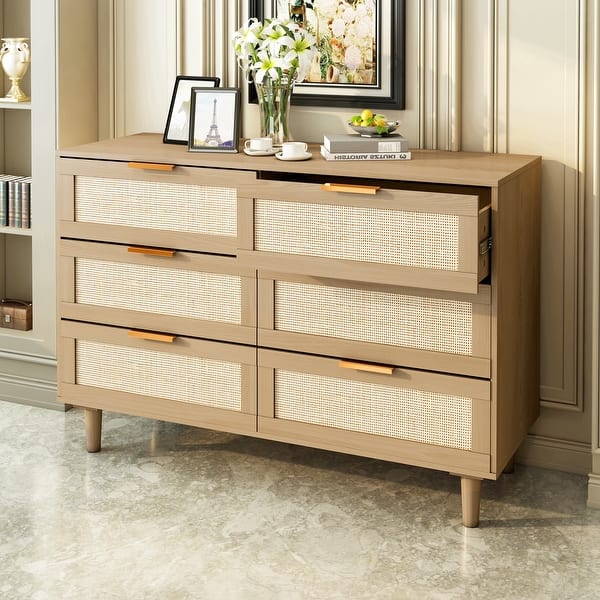6 drawers Rattan dresser Rattan Drawer Bed Bath & Beyond 37841255
