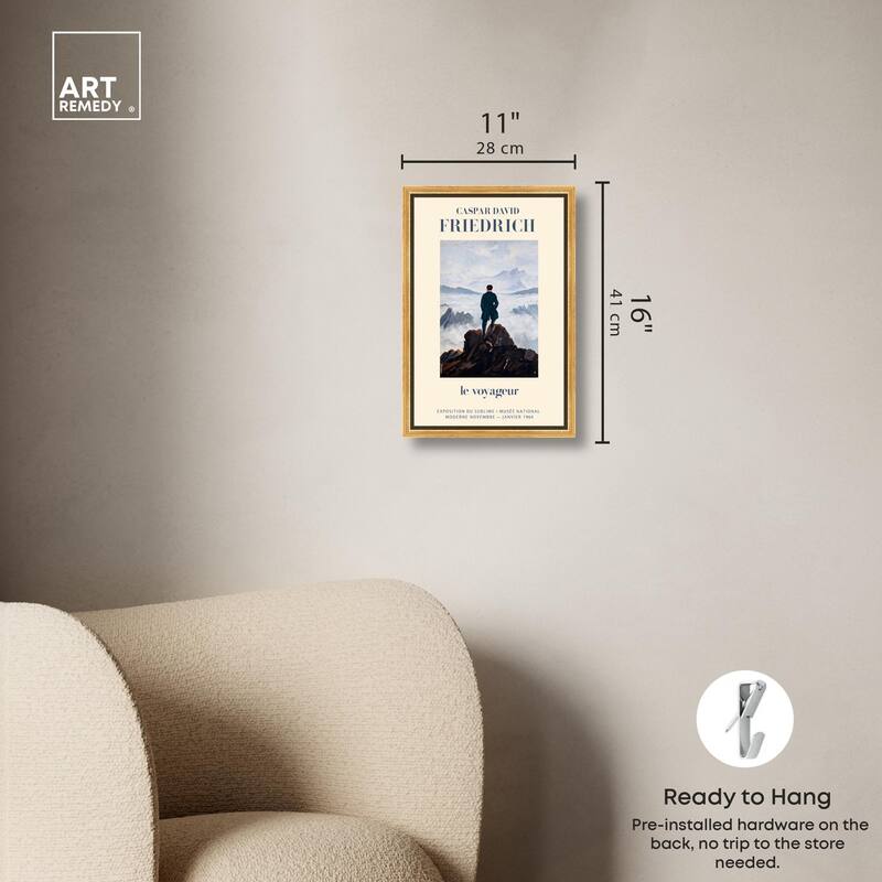 Wanderer in a Sea of Mist Canvas by Art Remedy