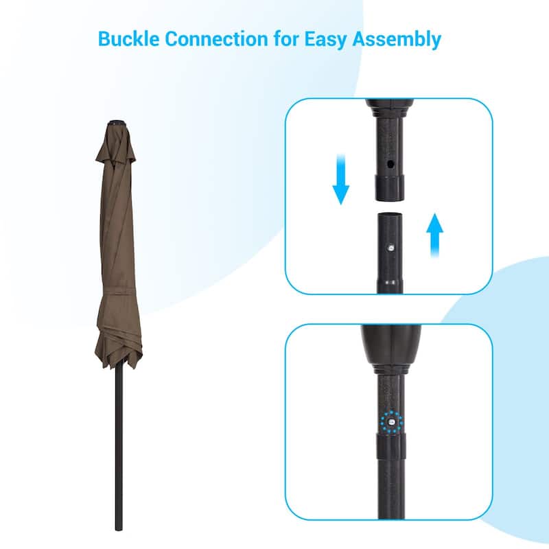 Bonosuki 7.5-foot Waterproof Sunshade Canopy Patio Umbrella