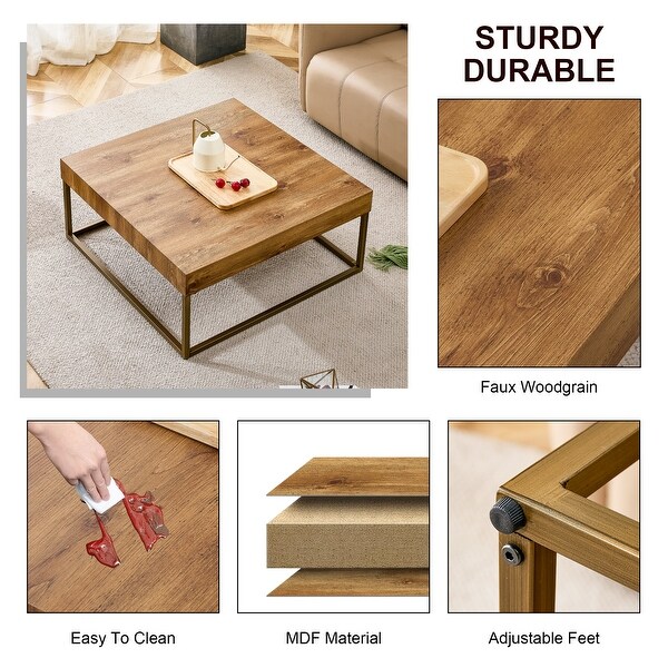 Versatile Coffee Table Square Dining Table Wood Desktop