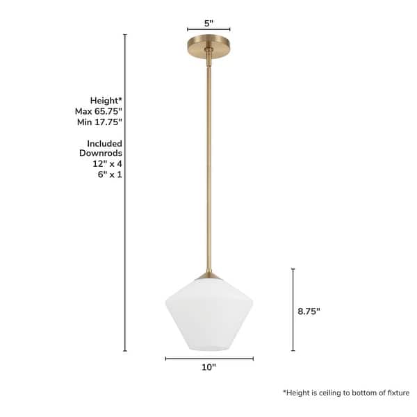 dimension image slide 0 of 4, Hunter Celestial Valley 1-Light Pendant - Modern, Contemporary - Kitchen, Island, Dining Room, Entry