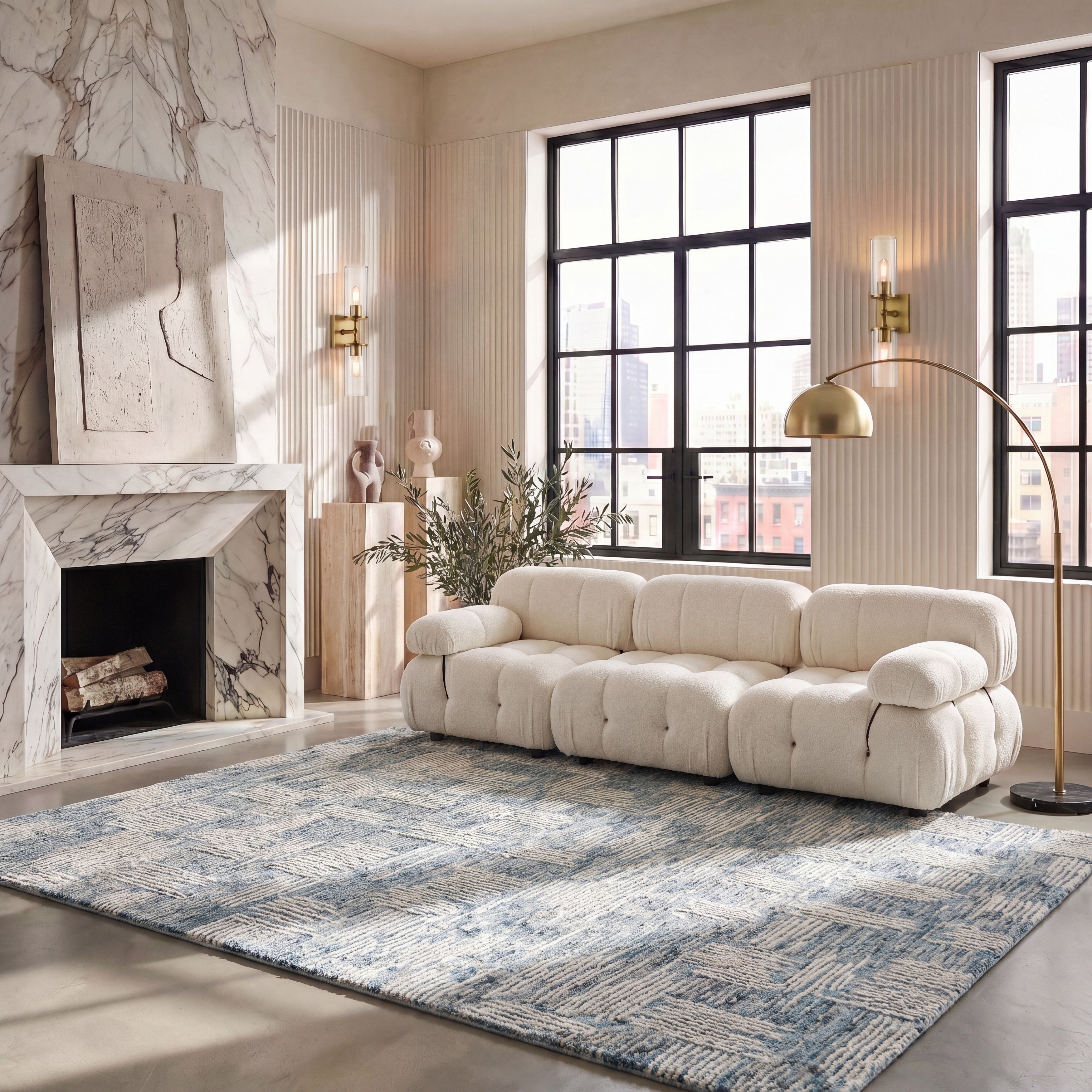SAFAVIEH Handmade Abstract Nelea Contemporary Wool Rug