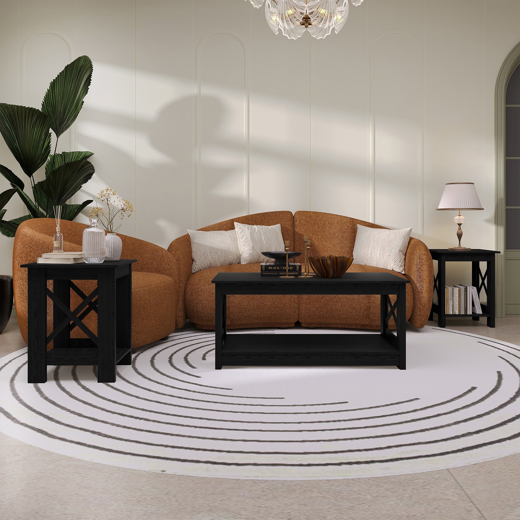 CraftPorch Modern 3-Pieces Coffee Table Set