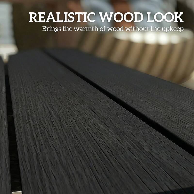 Outsunny Outdoor Bench, 49" All-Weather HDPE Garden Bench, 2-Person Patio Loveseat with 528 lbs Capacity