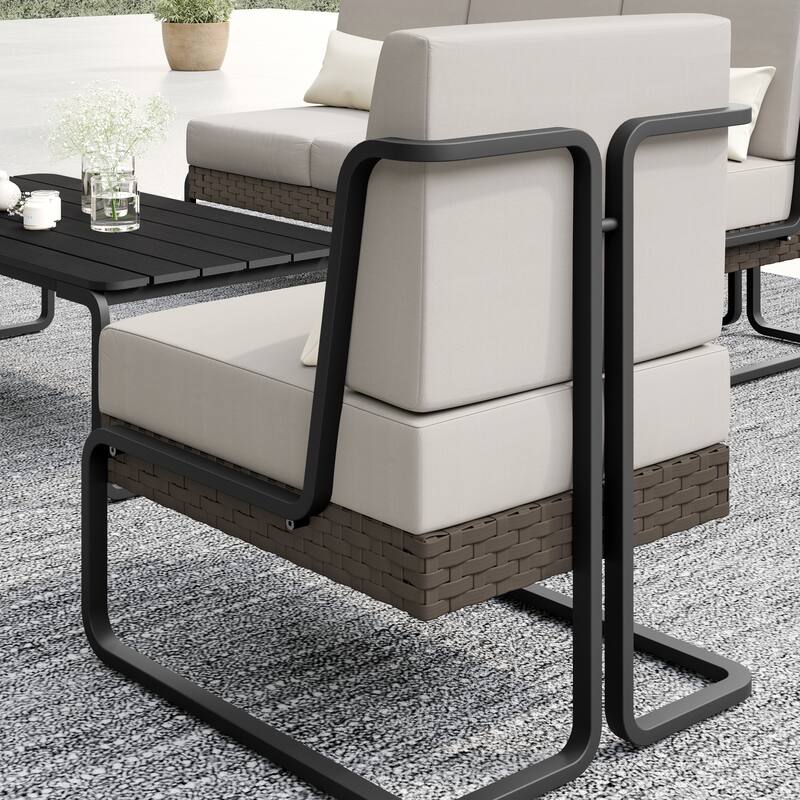 Corvus Akrotiri 4-piece Outdoor Wicker Conversation Set