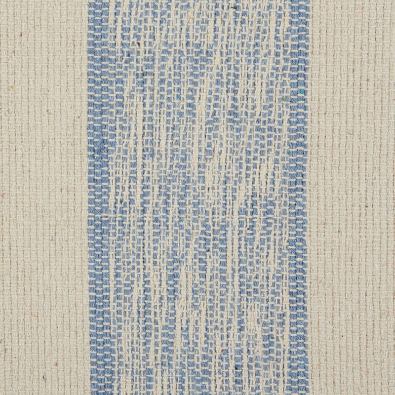 DII French Blue Variegated Plaid Recycled Yarn Rug (Set of 2) - Big