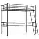 preview thumbnail 1 of 8, Costway Twin Size Metal Loft Bed Single Loft Bunk Bed with Full-Length Black - See Details