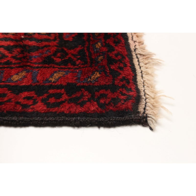 ECARPETGALLERY Hand-knotted Teimani Red Wool Rug - 4'7 x 9'4