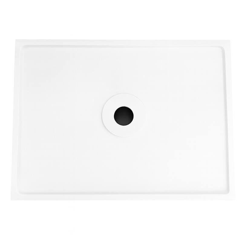 20 inch Brillare Matte White Solid Surface Rectangular Vessel Sink