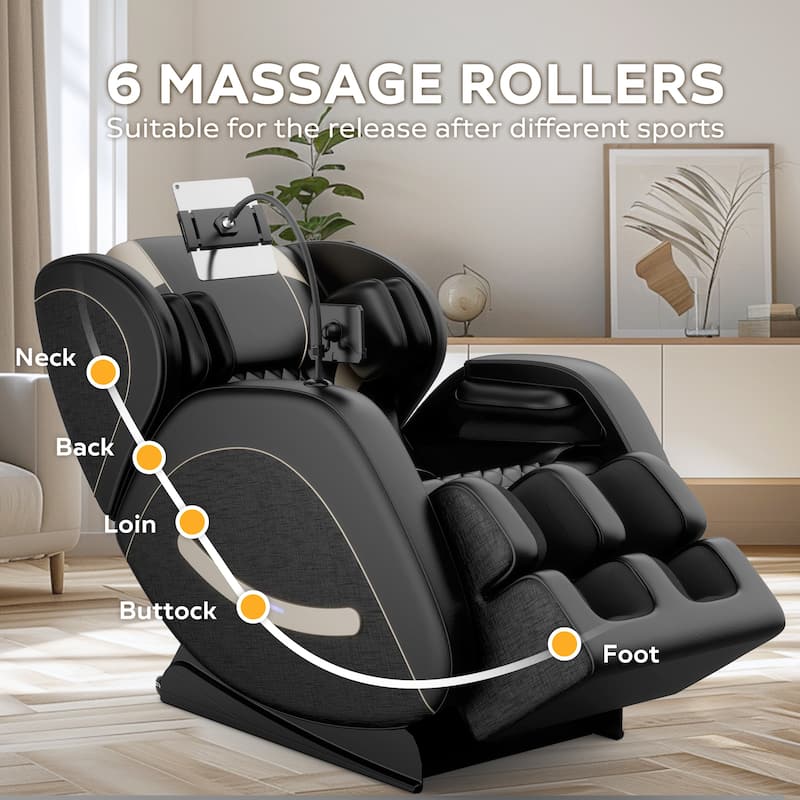 GDFStudio - Avelon Zero Gravity Recliner with Full Body Massage Functions
