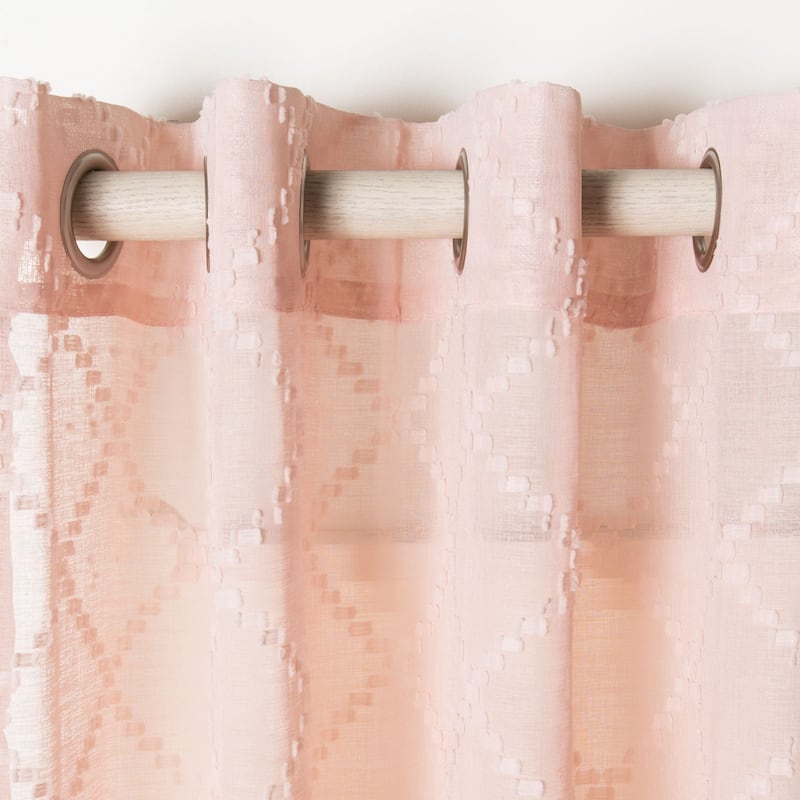 SAFAVIEH Pirkko Semi-Sheer Window Curtain Panel