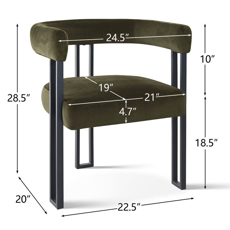 Upholstered Velvet Armchair (Set of 2)