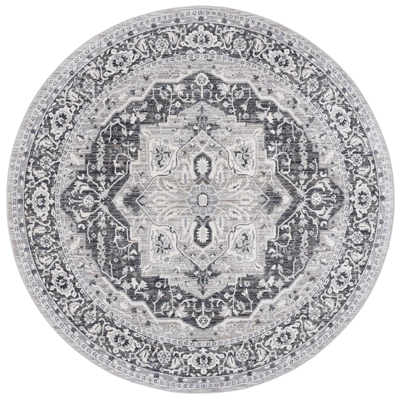SAFAVIEH Lauren Ralph Lauren Sirke Rug - 6'7" Round - Beige/Charcoal