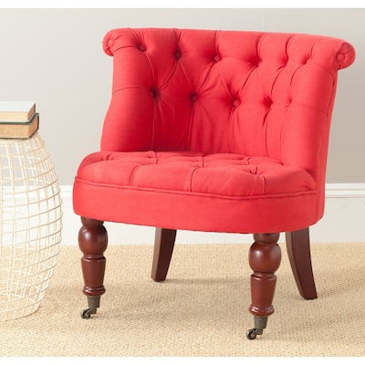 Safavieh En Vogue Carlin Cranberry Tufted Chair - 26.4" x 24.2" x 27"
