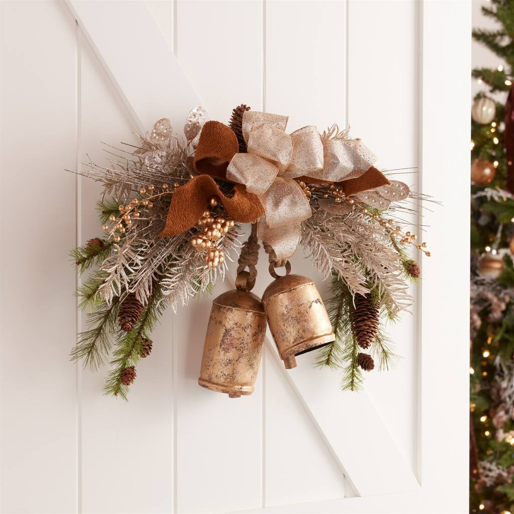 Metal Bell Christmas Ornaments - 5.5" - 2ct