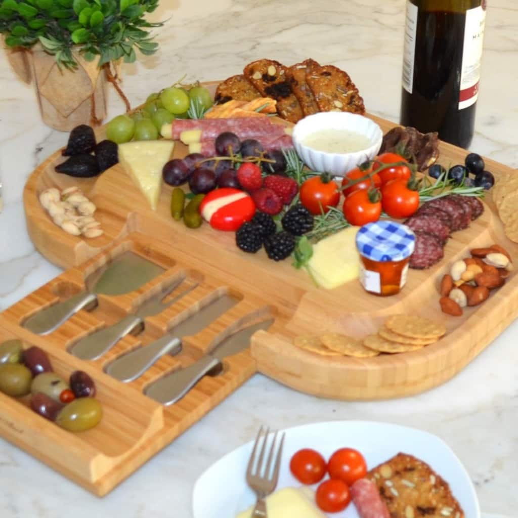 NCAA West Virginia Mountaineers Bamboo Cheese & Charcuterie Board