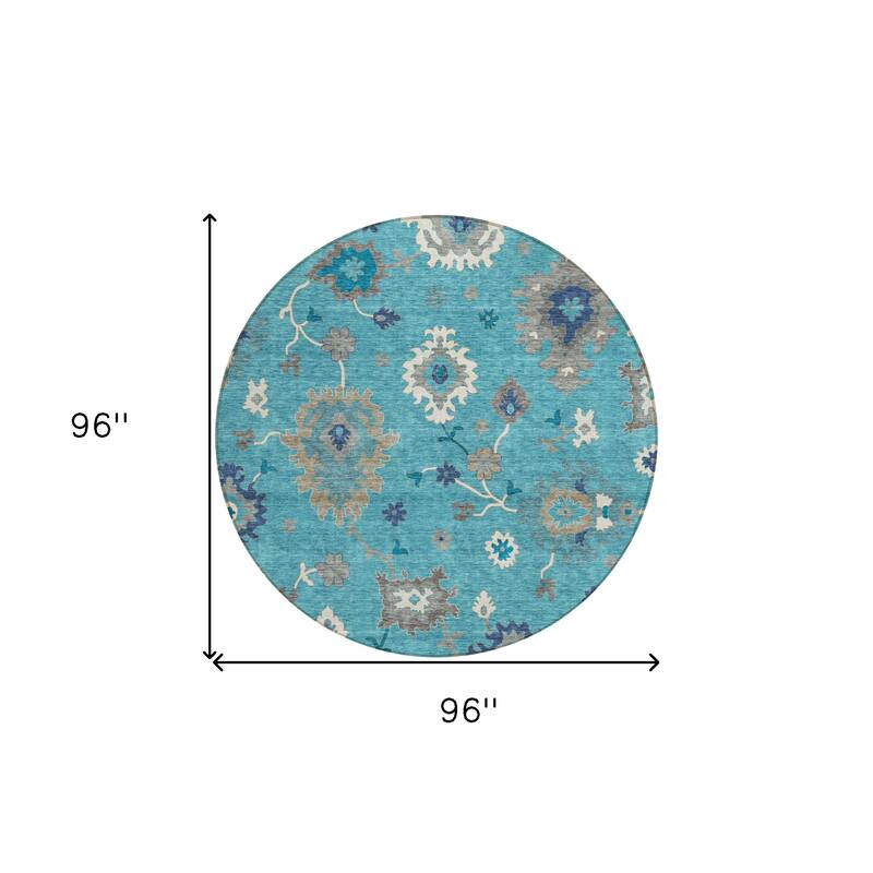 HomeRoots Floral Traditional Rectangle Outdoor Rug