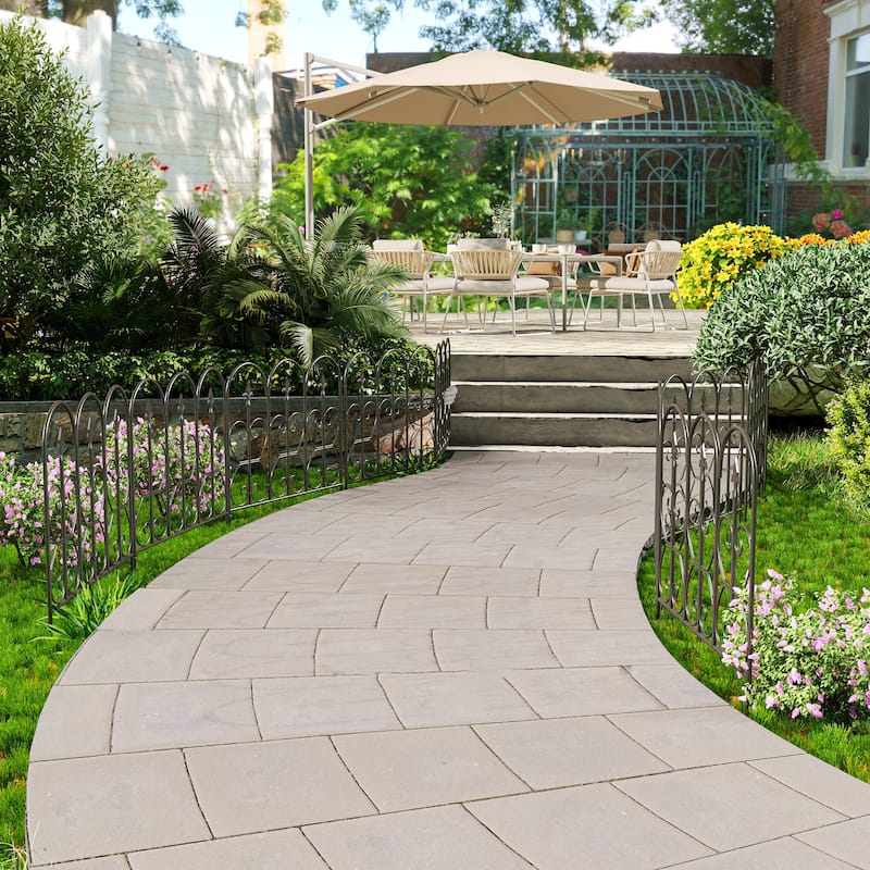 5/10-Pack Decorative Metal Garden Fence Panels Rustproof Outdoor Landscape Edging for Yard - 5PCS