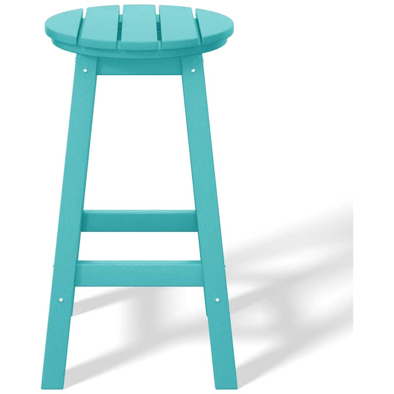 Polytrends Laguna Hdpe All Weather Outdoor Patio 24" Round Counter Stool (Set Of 3)