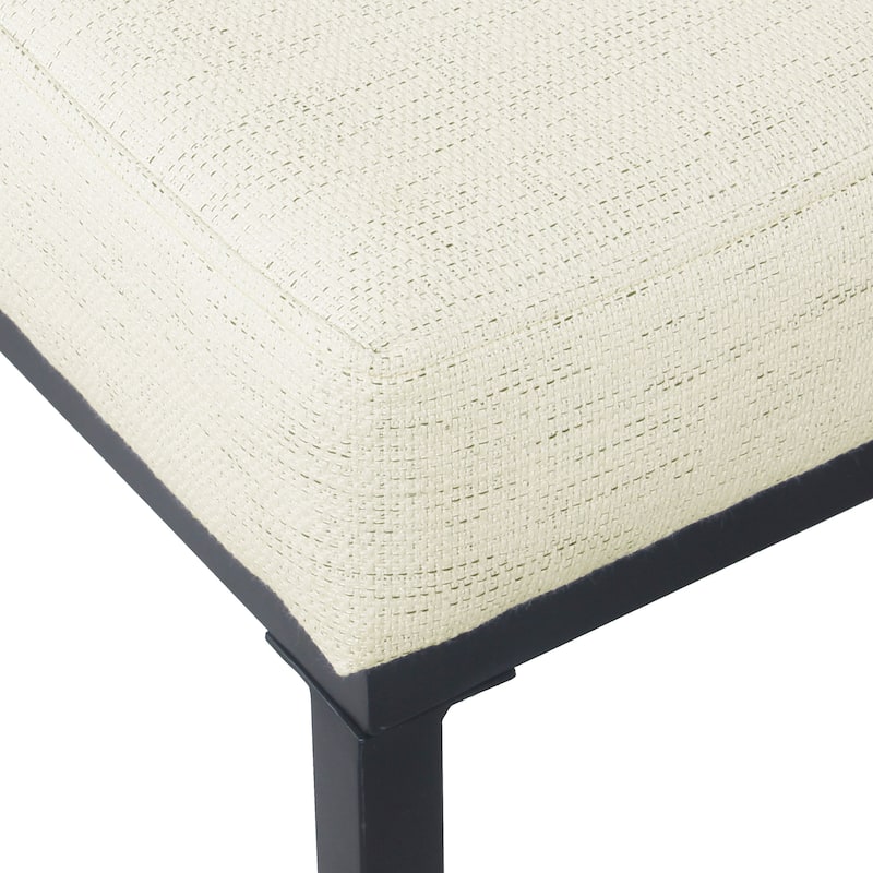 HomePop Tufted Top Metal Bench