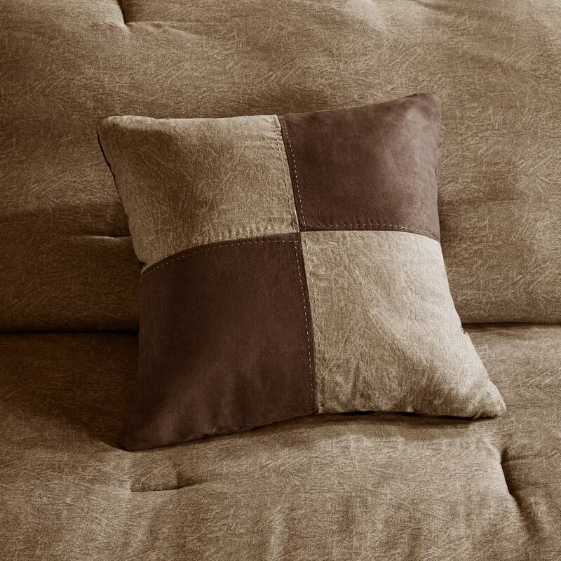 GDF Studio - Faux Suede Lodge Comforter Set with Decorative Pillows