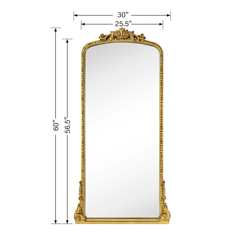 TEHOME Gold Comtemporary Floor Mirror for bathroom & living room
