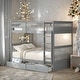 preview thumbnail 2 of 16, American Classic Traditional Style Twin-over-Twin Bunk Bed with Ladders and Two Storage Drawers