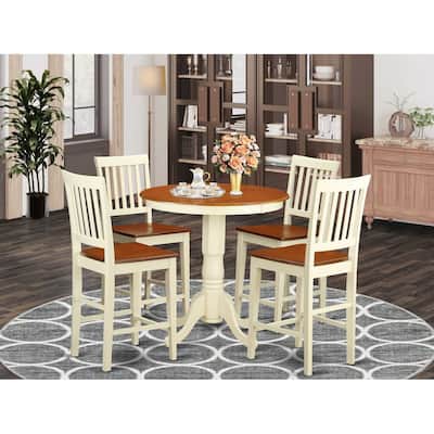 Counter Height Dining Set - 5 Piece Table and Chairs - Modern Kitchen Set