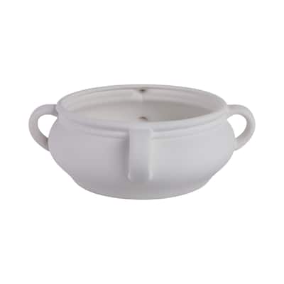 Ceramic Textured Bowl with Three-Handle Design Modern Decorative Form - 11" x 11" x 5"