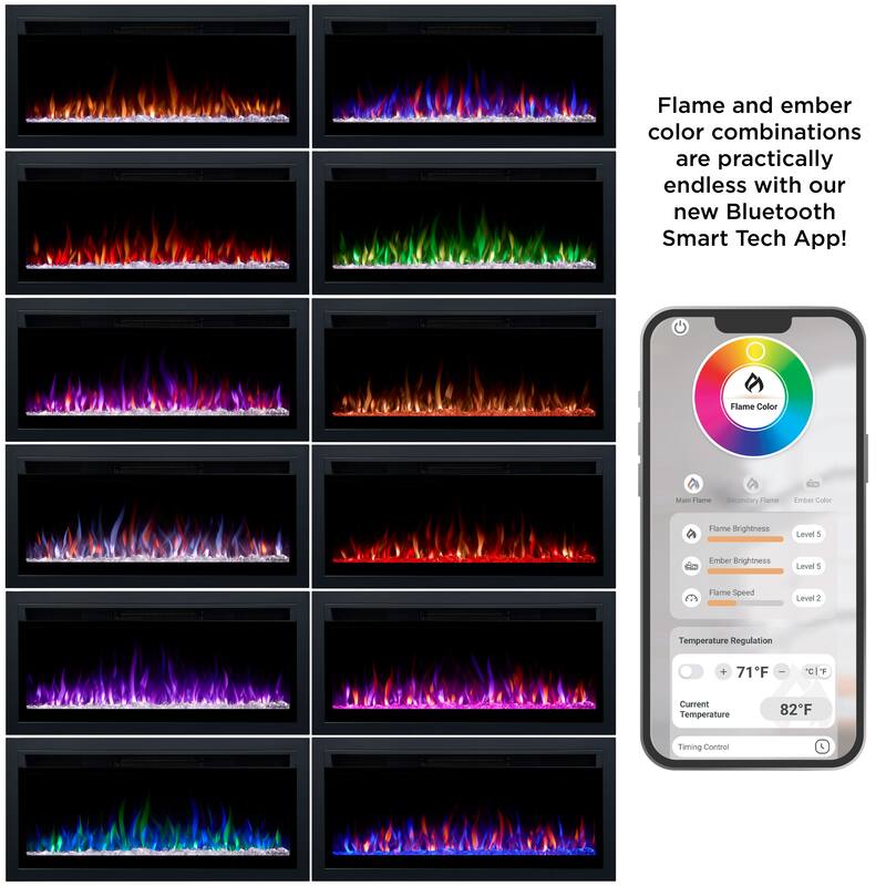 Cravenhall 64" Smart Landscape Electric Fireplace by Real Flame