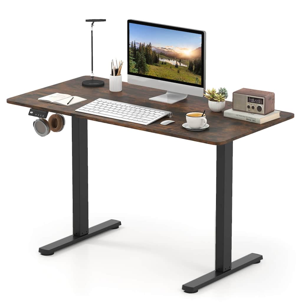 Costway 48” x 24” Electric Standing Desk with LED Display 2 Memory